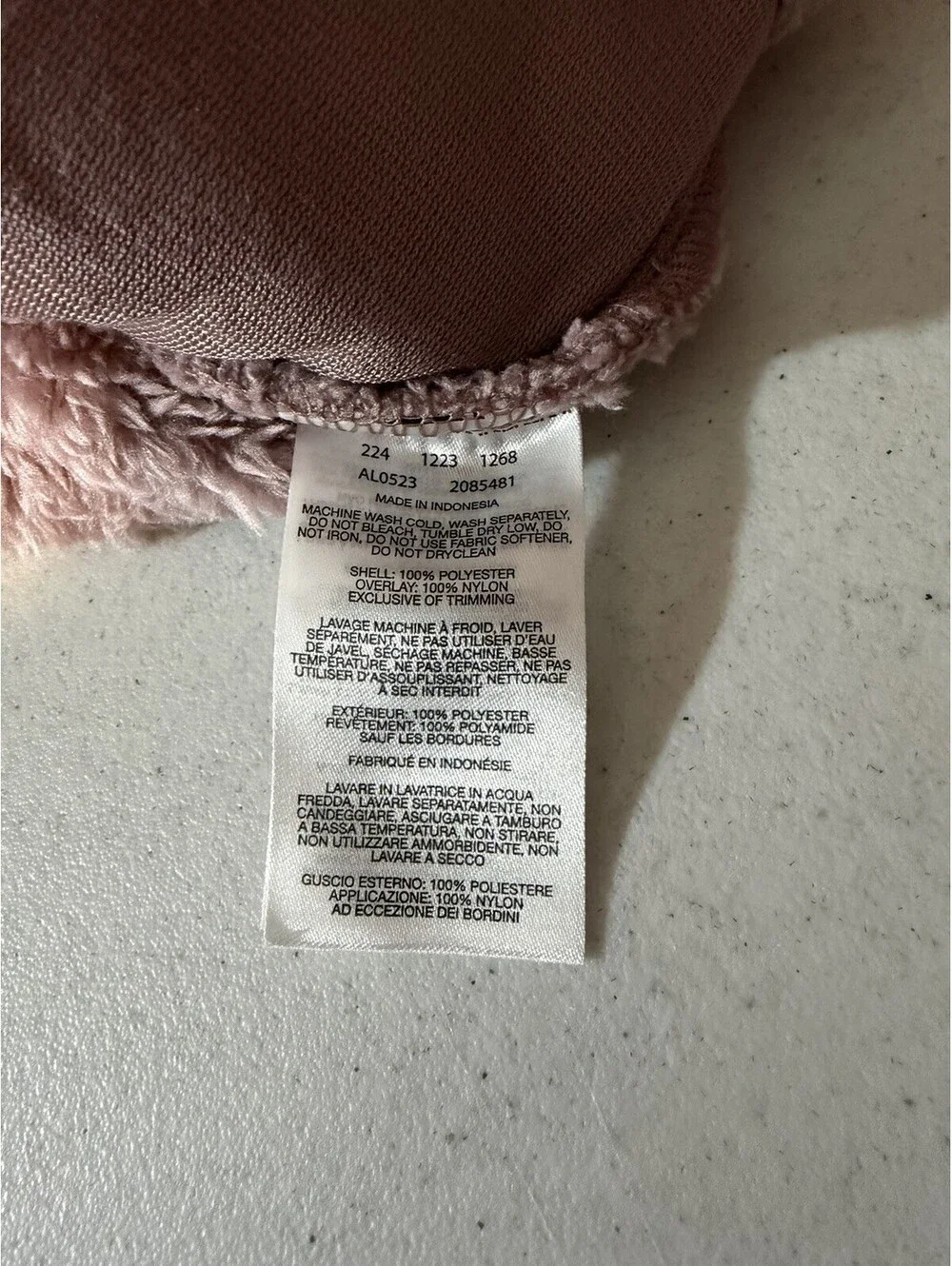 Columbia Fire Side Half Zip Pullover Sherpa Fleece Womens Large Mauve Pink Soft